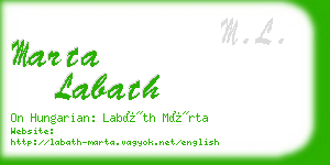 marta labath business card